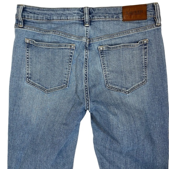 Lauren Ralph Lauren Women's Size 10 Blue Jeans Mid Rise Straight Leg Tapered - Picture 7 of 15